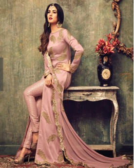 Designer Peachy Pink Anarkali